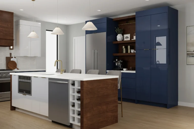 Lshaped kitchen design by HSH Home Design