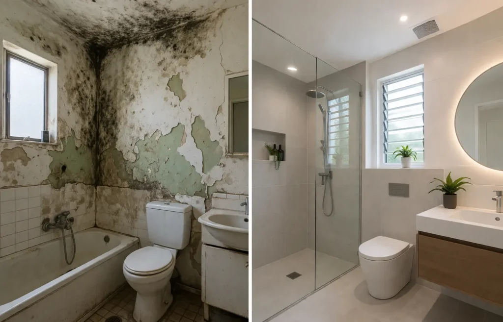 Diffrence of Ventilation of Bathrooom